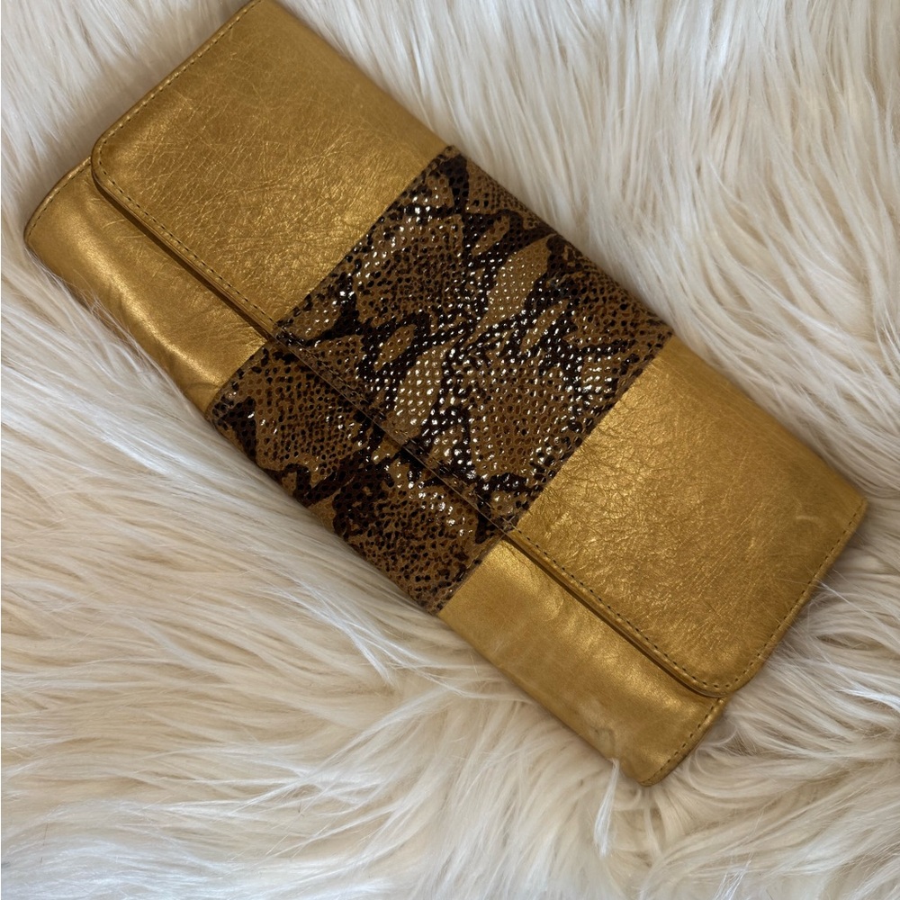 Gold and Brown Clutch